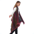 Poncho de invierno para mujer, bufanda de manta cálida de gran tamaño, chales de cachemira para mujer